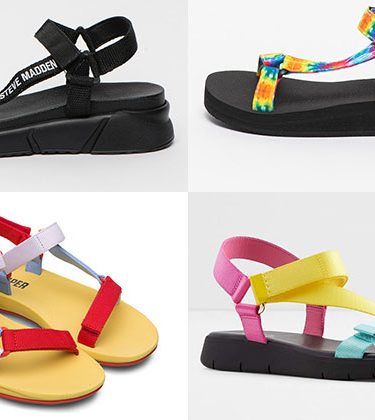 Modele de Sandale de Dama Online cu barete cu arici si inchidere Velcro
