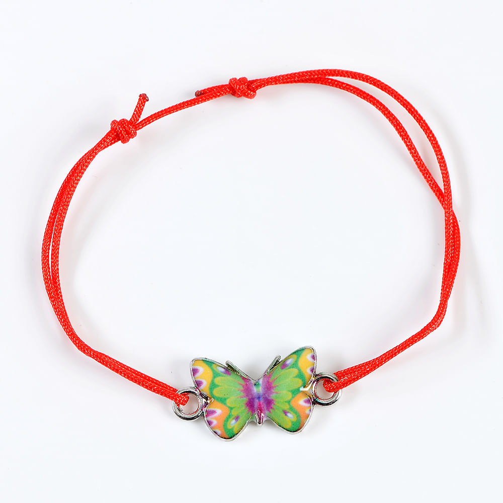 Bratara martisor cu fluture multicolor