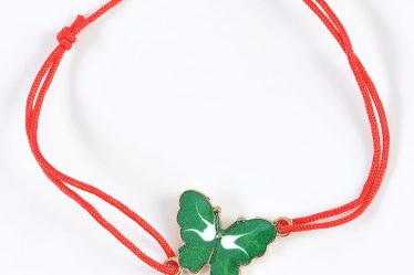 Bratara martisor cu fluture verde