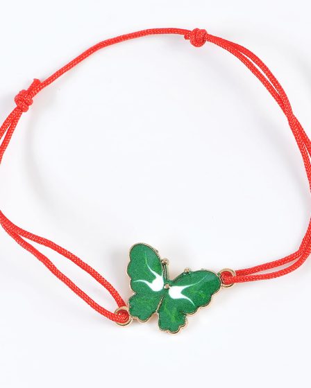 Bratara martisor cu fluture verde