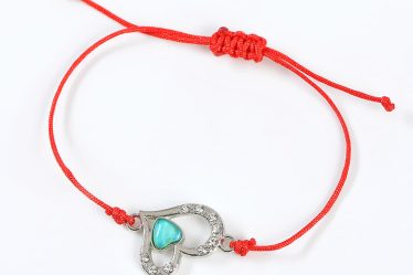 Bratara martisor cu inima argintie