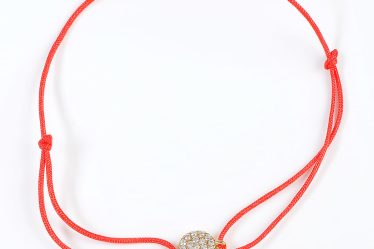 Bratara martisor cu pandantiv rotund si pietre zirconice