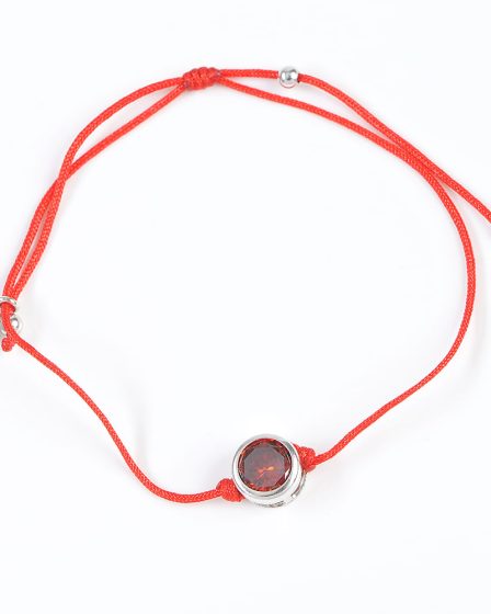 Bratara martisor cu piatra rosie