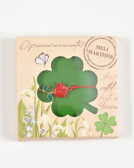 Bratara martisor cu trandafir