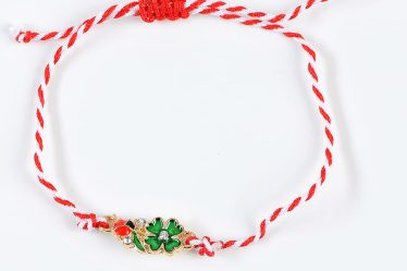 Bratara martisor cu trfoi verde