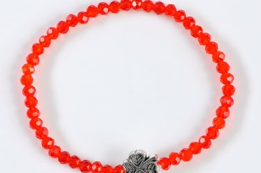 Bratara martisor cu trifoi argintiu