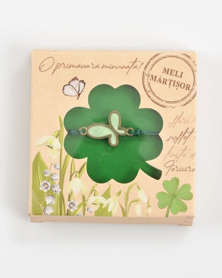 Bratara martisor fluture verde