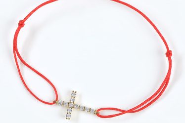 Bratara martisor placata cu pandantiv cruce