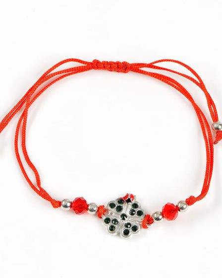 Bratara martisor rosie cu trifoi