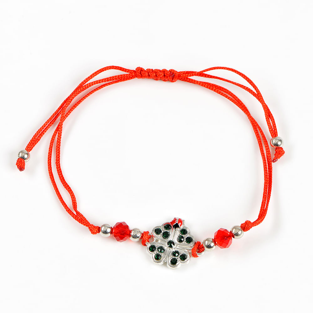 Bratara martisor rosie cu trifoi