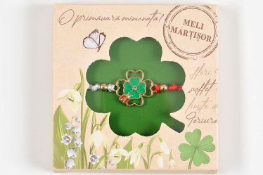 Bratara martisor trifoi cu buburuza