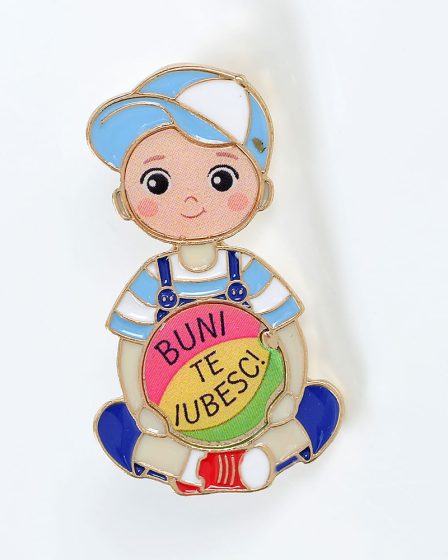 Brosa martisor Buni te iubesc