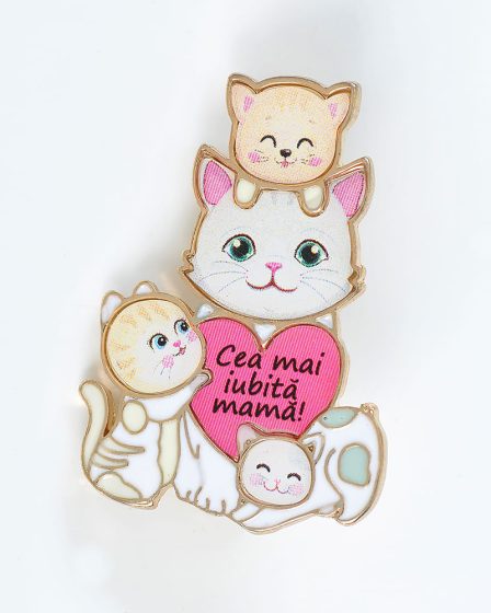 Brosa martisor Cea mai iubita mama