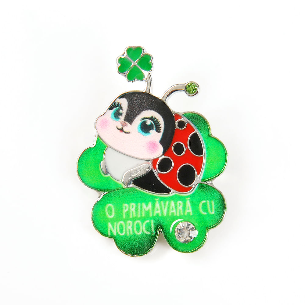 Brosa martisor PRIMAVARA CU NOROC