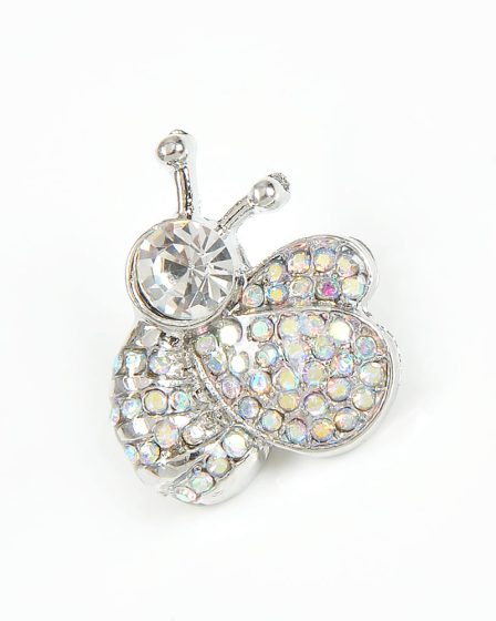 Brosa martisor albina argintie