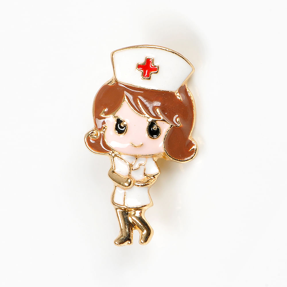 Brosa martisor asistenta medicala cu halat alb