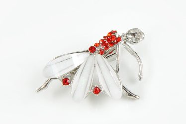 Brosa martisor balerina cu fusta alba