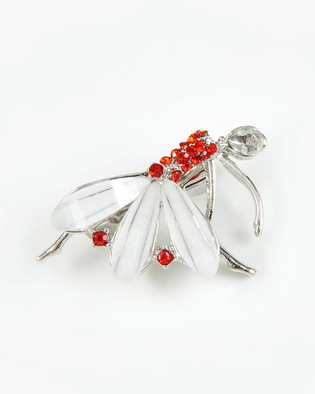 Brosa martisor balerina cu fusta alba