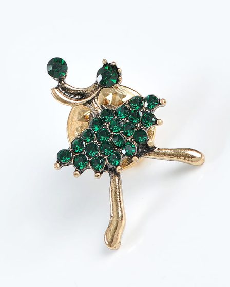 Brosa martisor balerina cu fusta verde