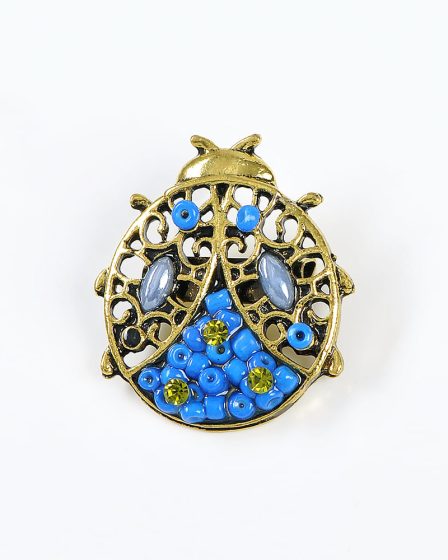 Brosa martisor buburuza albastra