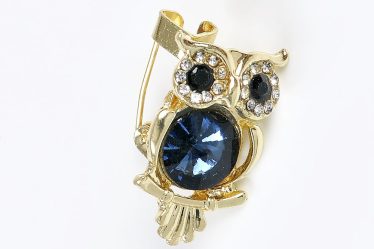 Brosa martisor bufnita albastra