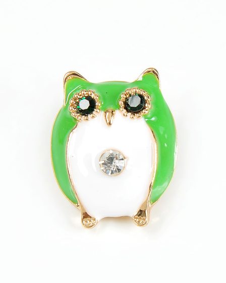 Brosa martisor bufnita verde