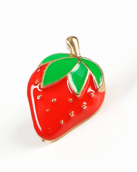 Brosa martisor capsuna rosie