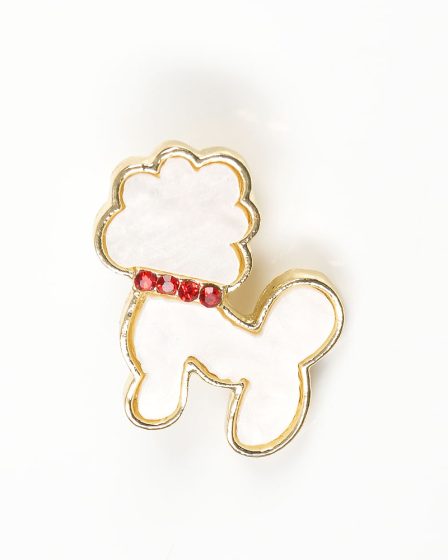 Brosa martisor catelus alb