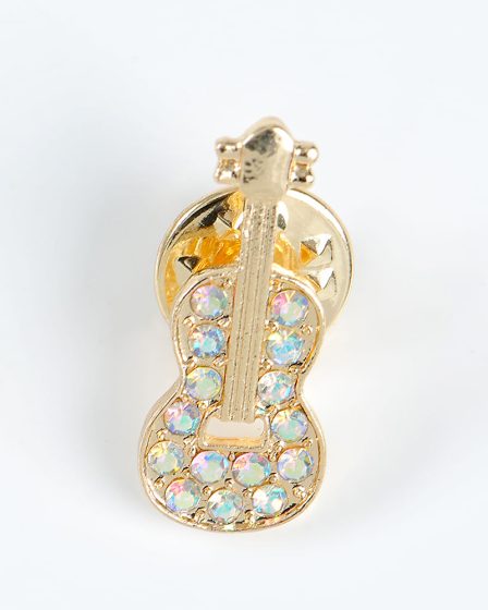 Brosa martisor chitara aurie