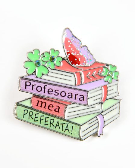Brosa martisor cu mesaj: Profesoara mea preferata!
