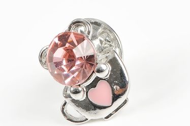 Brosa martisor cu piatra roz