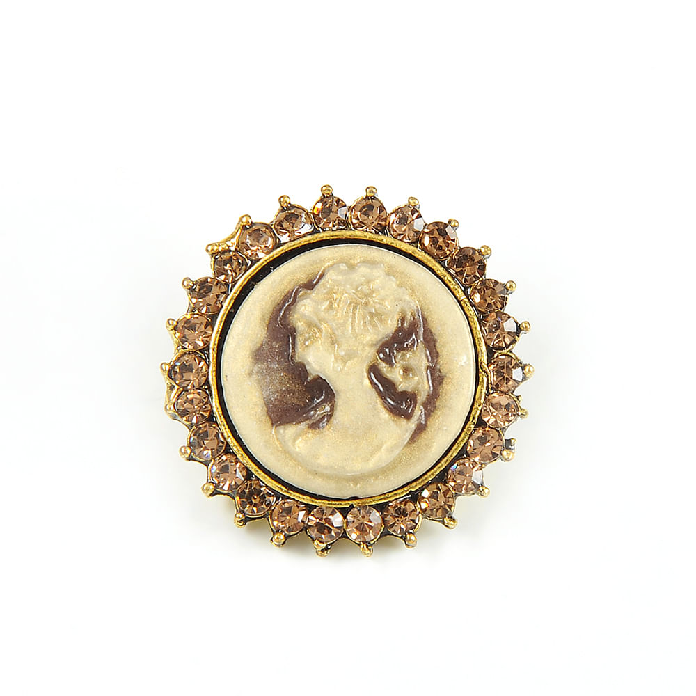 Brosa martisor cu pietre Doamna cu Camelii