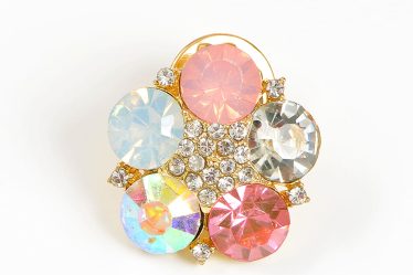 Brosa martisor cu pietre multicolore