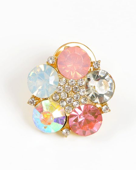 Brosa martisor cu pietre multicolore