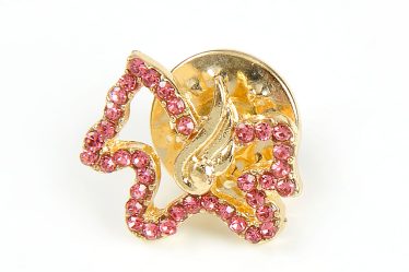 Brosa martisor cu pietre roz