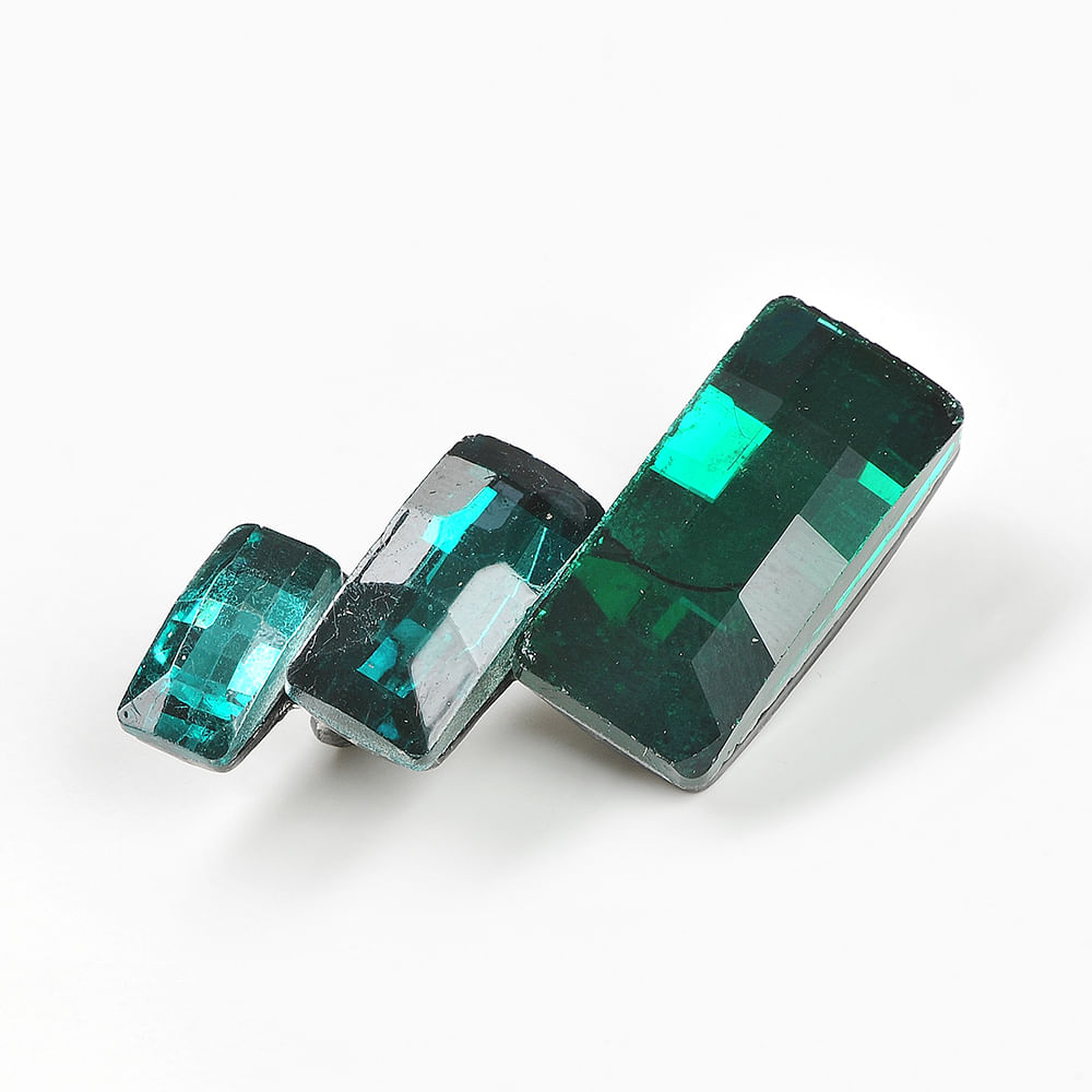 Brosa martisor cu pietre verzi