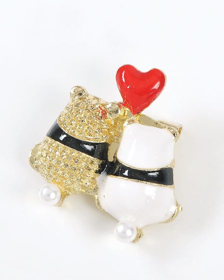 Brosa martisor doi indragostiti