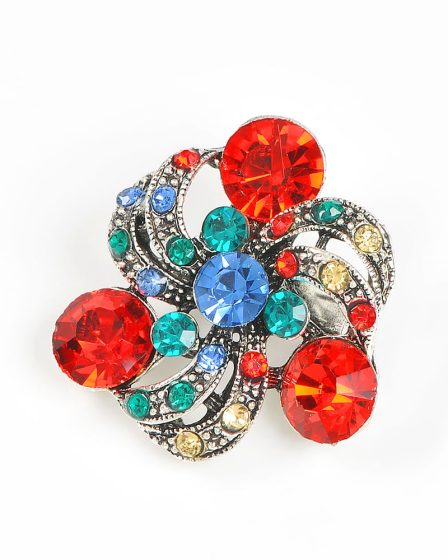Brosa martisor eleganta cu pietre multicolore