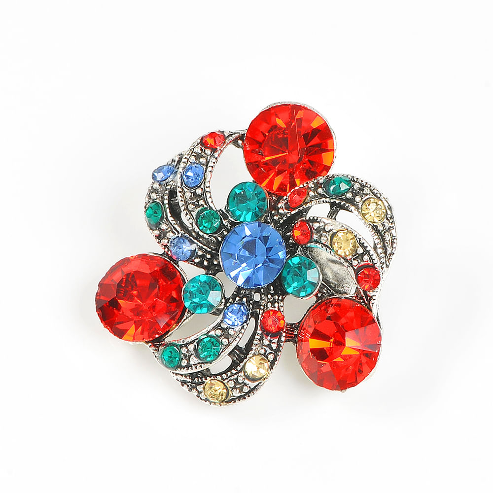 Brosa martisor eleganta cu pietre multicolore