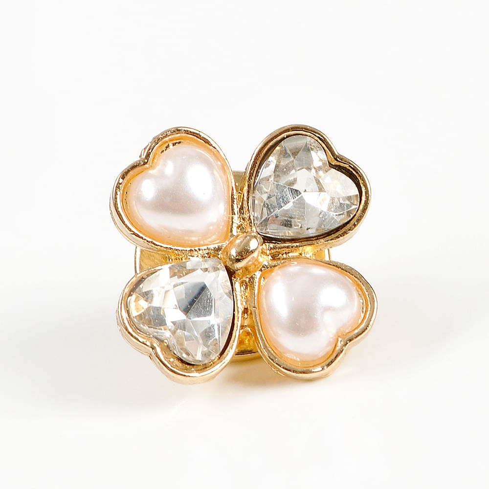 Brosa martisor floare aurie cu petale multicolore