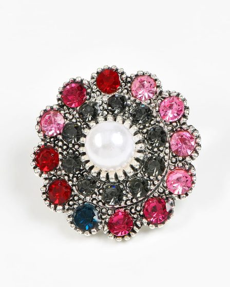 Brosa martisor floare cu pietre acrilice