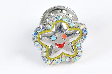 Brosa martisor floare cu pietre multicolore