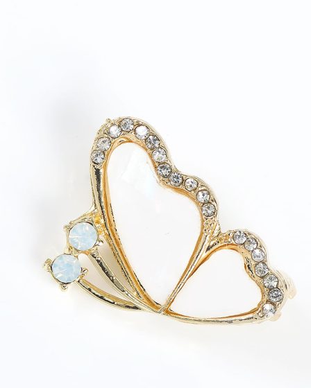 Brosa martisor fluture alb