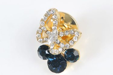 Brosa martisor fluture auriu cu pietre acrilice