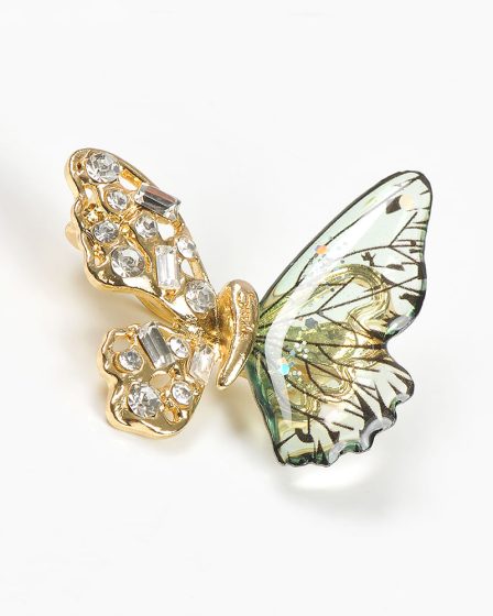 Brosa martisor fluture cu aripi bicolore