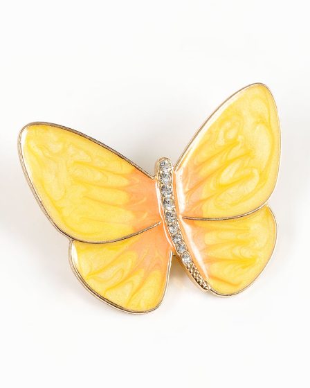 Brosa martisor fluture cu aripi galbene