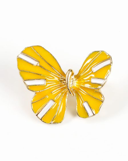 Brosa martisor fluture cu aripi galbene