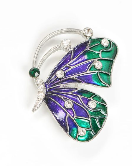 Brosa martisor fluture cu aripi multicolore