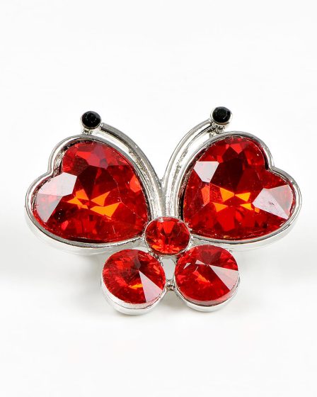 Brosa martisor fluture cu aripi rosii