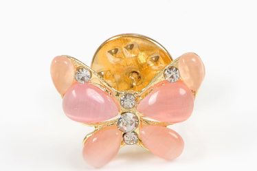 Brosa martisor fluture cu aripi roz